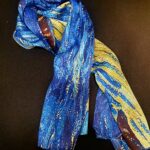 Fular estampado, 70 x 180 cm, 100% viscosa tipo seda (1001000002)