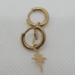 Pendientes de acero con baño de oro (0101000040)