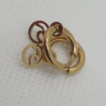 Pendientes de acero con baño de oro (0101000039)