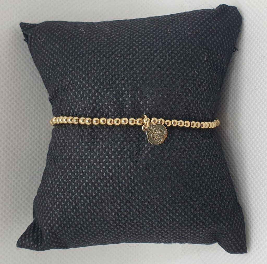 Pulsera elastica de acero bañado en oro (0401000011)