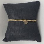 Pulsera elastica de acero bañado en oro (0401000011)