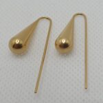 Pendientes de acero con baño de oro (0101000015)