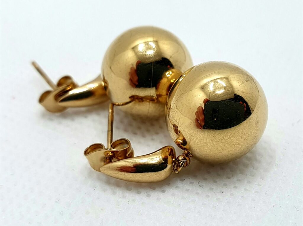 Pendientes de acero con baño de oro (0101000050)