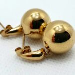 Pendientes de acero con baño de oro (0101000050)