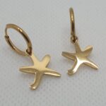 Pendientes de acero con baño de oro (0101000027)
