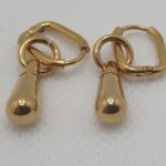 Pendientes acero con baño de oro (0101000018)