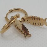 Pendientes acero con baño de oro (0101000023)
