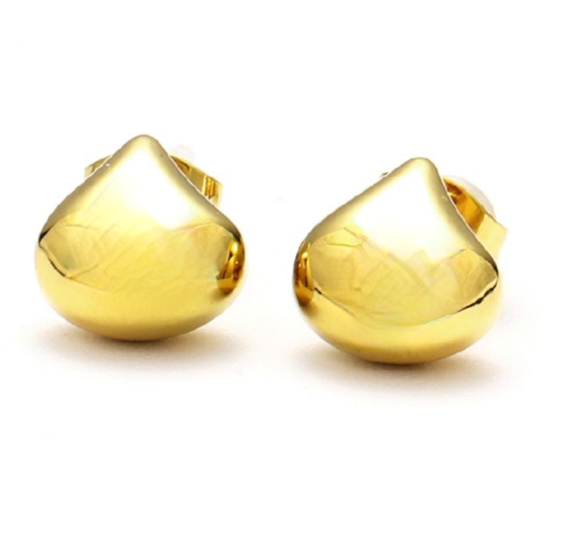 Pendientes de acero con baño de oro (0101000060)