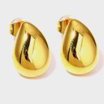 Pendientes de acero con baño de oro (0101000058)