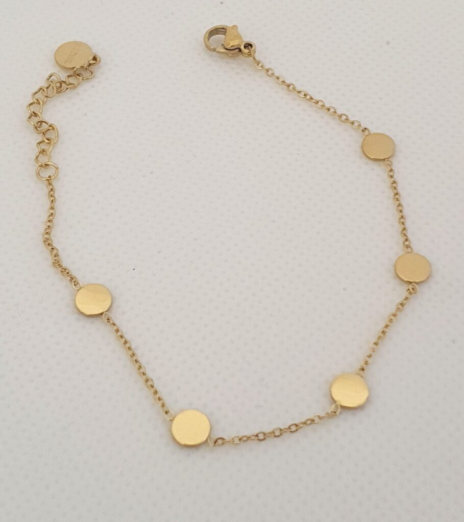 Pulsera de acero con baño dorado (0401000020)