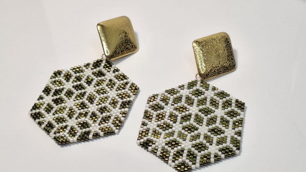 Pendientes de Miyuki y acero (01010079)