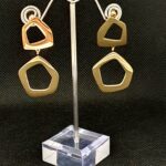 Pendientes de acero dorado(01010088)
