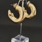 Pendientes de acero dorado (01010089)